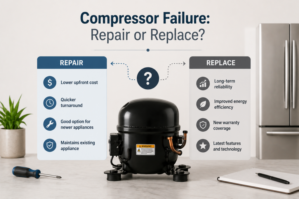 subzero compressor repair or replace
