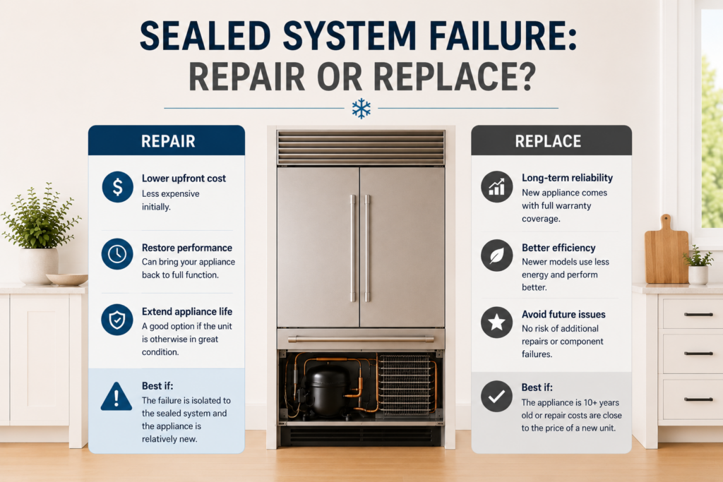 subzero sealed system failure