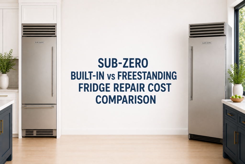 subzero build in vs freestanding fridge repair cost
