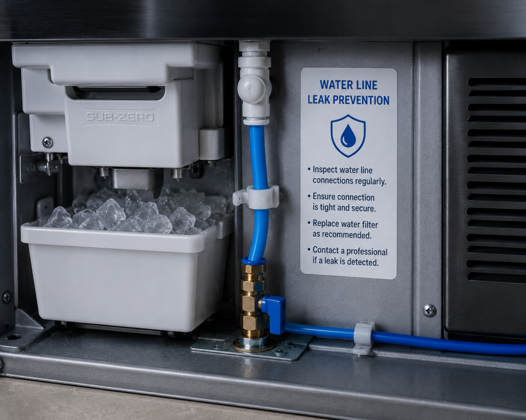 subzero leak prevention for ice makers